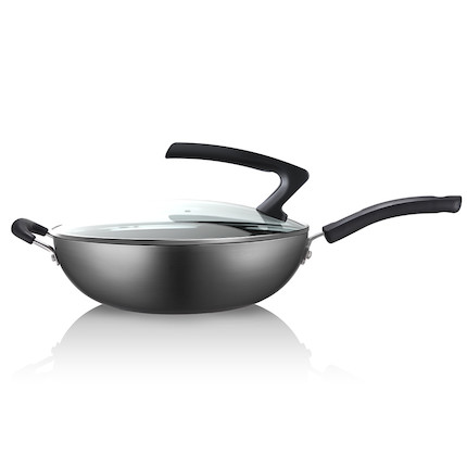 铁锅炒锅 高纯度熟铁 军工防锈 CT32A4 (黑)
