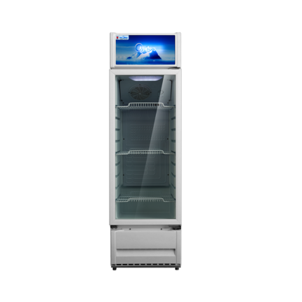 美的(Midea)SC-230GM(白色)大容积立式冰柜商用 玻璃门 冷柜 饮料柜 展示柜 冰吧