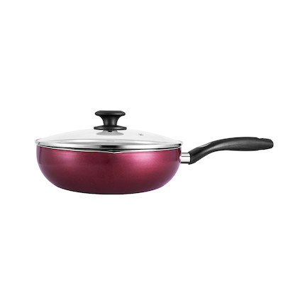 煎锅 28cm麦饭石色不粘锅 厚底壁薄 炫彩外观 燃磁通用 MP-CJ28WOK301