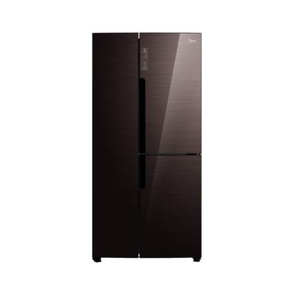 美的(Midea)408升双变频T型对开三门冰箱玻璃面板摩卡棕BCD-408WKGPZM(E)