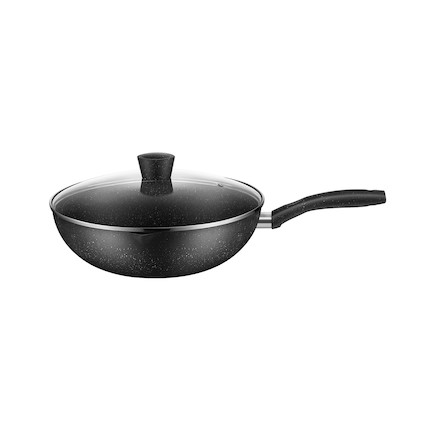麦饭石色炒锅 均匀速热 加大锅底轻巧锅身 燃磁通用 30cm 炊具 MP-CJ30Wok301