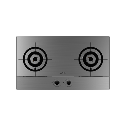 华凌燃气灶 4.5kW旋风匀火 225°宽频调节 一级能效 不锈钢面板 JZT-HQ6