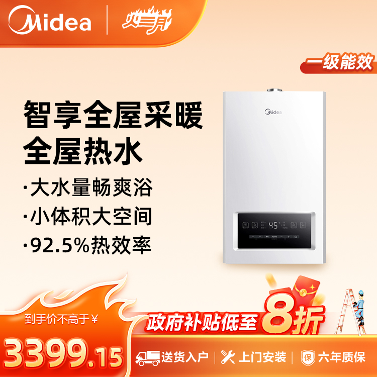 L1GB20-C19 强制平衡式燃气采暖热水炉 极地白 天然气12T