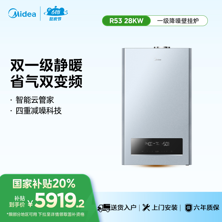 LL1PBD28-R53 冷凝式燃气采暖热水炉 榭湖银 天然气12T